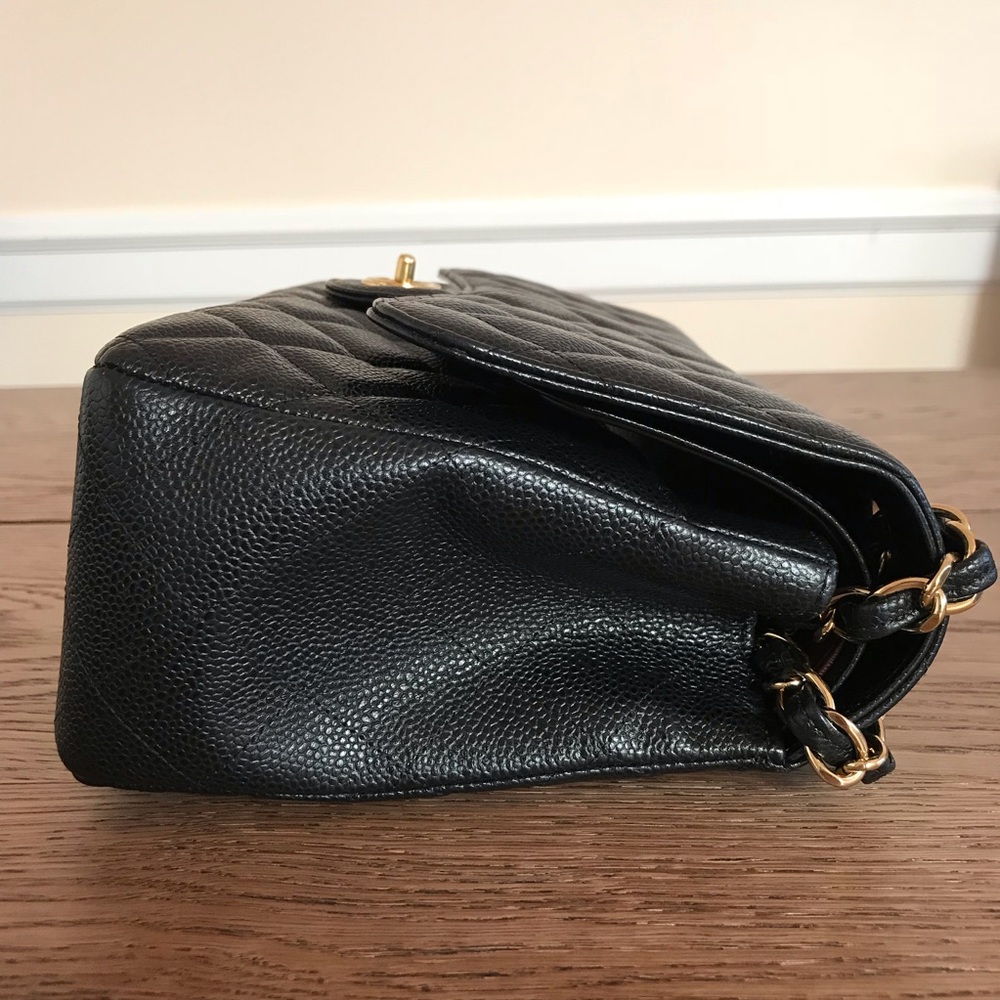SOLD Chanel classic double flap jumbo CF caviar - Picture 2 of 8